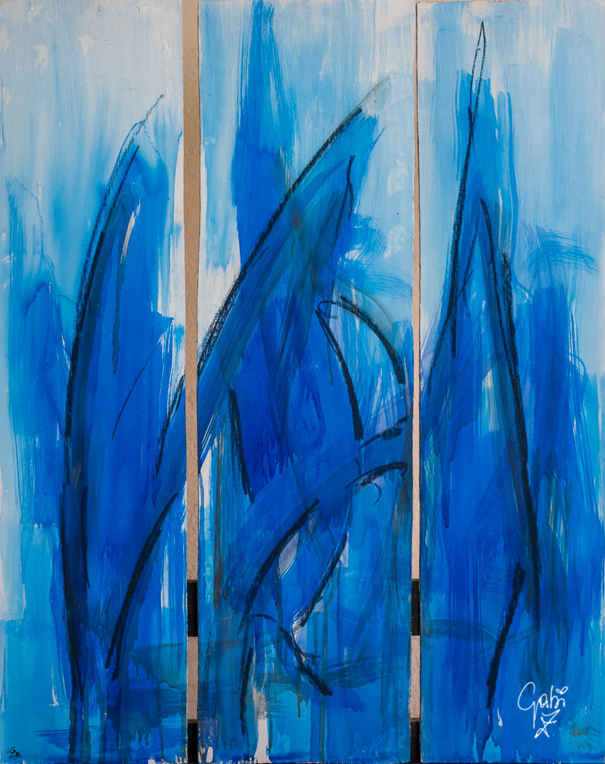 Blaues Schilf, Triptychon